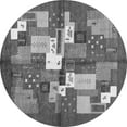 thumbnail image 1 of Ahgly Company Indoor Round Abstract Gray Contemporary Area Rugs, 5' Round, 1 of 1