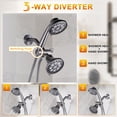 thumbnail image 2 of Wowow Single Handle 8-Spray Patterns Tub and Shower Faucet 1.8 GPM with Handheld Shower in Brushed Nickel (Valve Included), 2 of 8