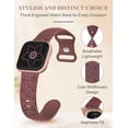 thumbnail image 2 of TOYOUTHS Floral Engraved Watch Band Compatible with Versa 2/Versa/Versa Lite/Versa SE, Soft Silicone Cute Wildflowers Butterflies Sport Laser Watch Strap Replacement Wristband for Women, 2 of 6