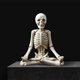 thumbnail image 3 of Estatuillas de de yoga Adorno de resina de Halloween, esqueletos de yoga de meditación Estatuillas de esqueleto de Halloween para la decoraci Estilo blancoC Soledad Figura de estatua de postura de yoga, 3 of 4
