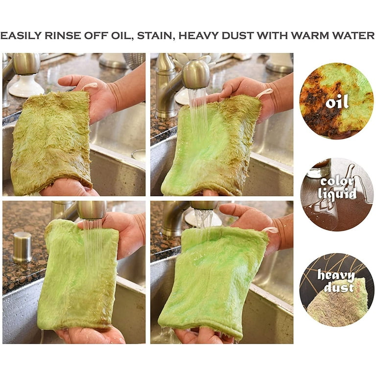 Natural Wood Fiber Cleaning Cloth, Odor Free Dish Cloth, Reusable Dish Towel