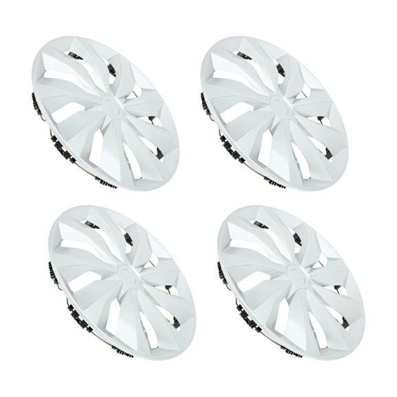 Unique Bargains 4 Pcs R14/14 Inch Universal Wheel Rim Hub Cover Wheel Hub Caps Silver Tone