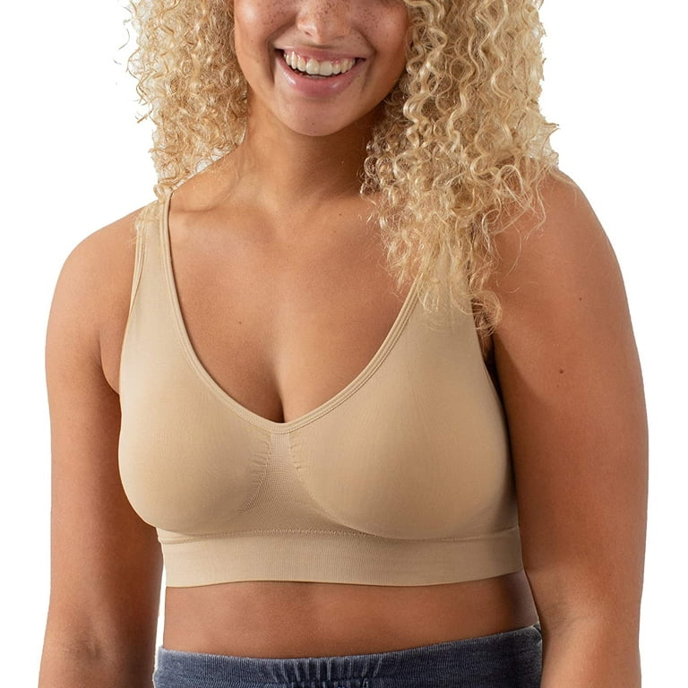 Shapermint NUDE Compression Seamless No Wire Neck Throw-on Bralette, US  Large 