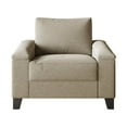 thumbnail image 3 of Castle Place Elegance Linen Upholstered Armchair, Dark Beige, 3 of 7