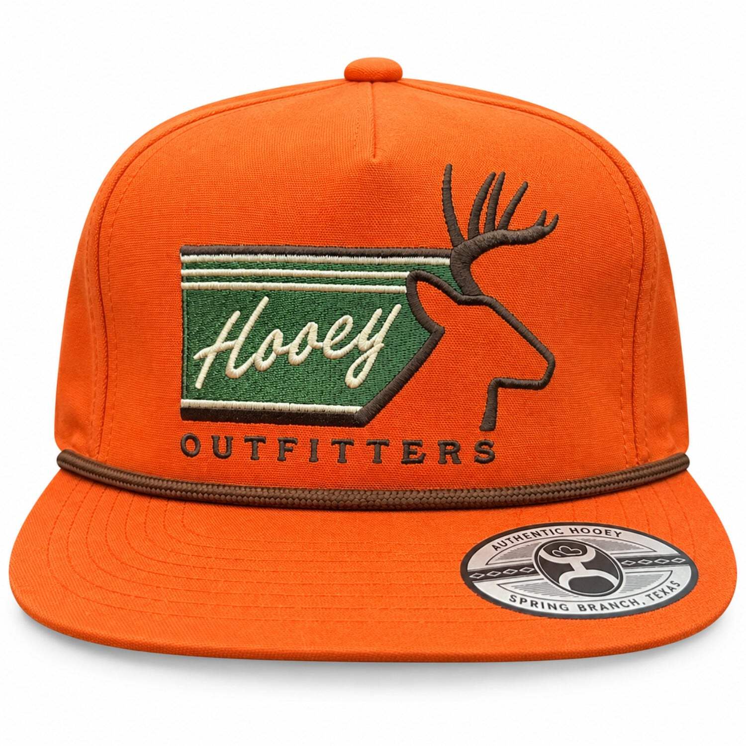 Hooey Men s Outfitters Elk Snapback Rope Hat Burnt Orange