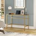 thumbnail image 7 of Evelyn&Zoe Sivil 42" Wide Rectangular Writing Desk, Brass, 7 of 7
