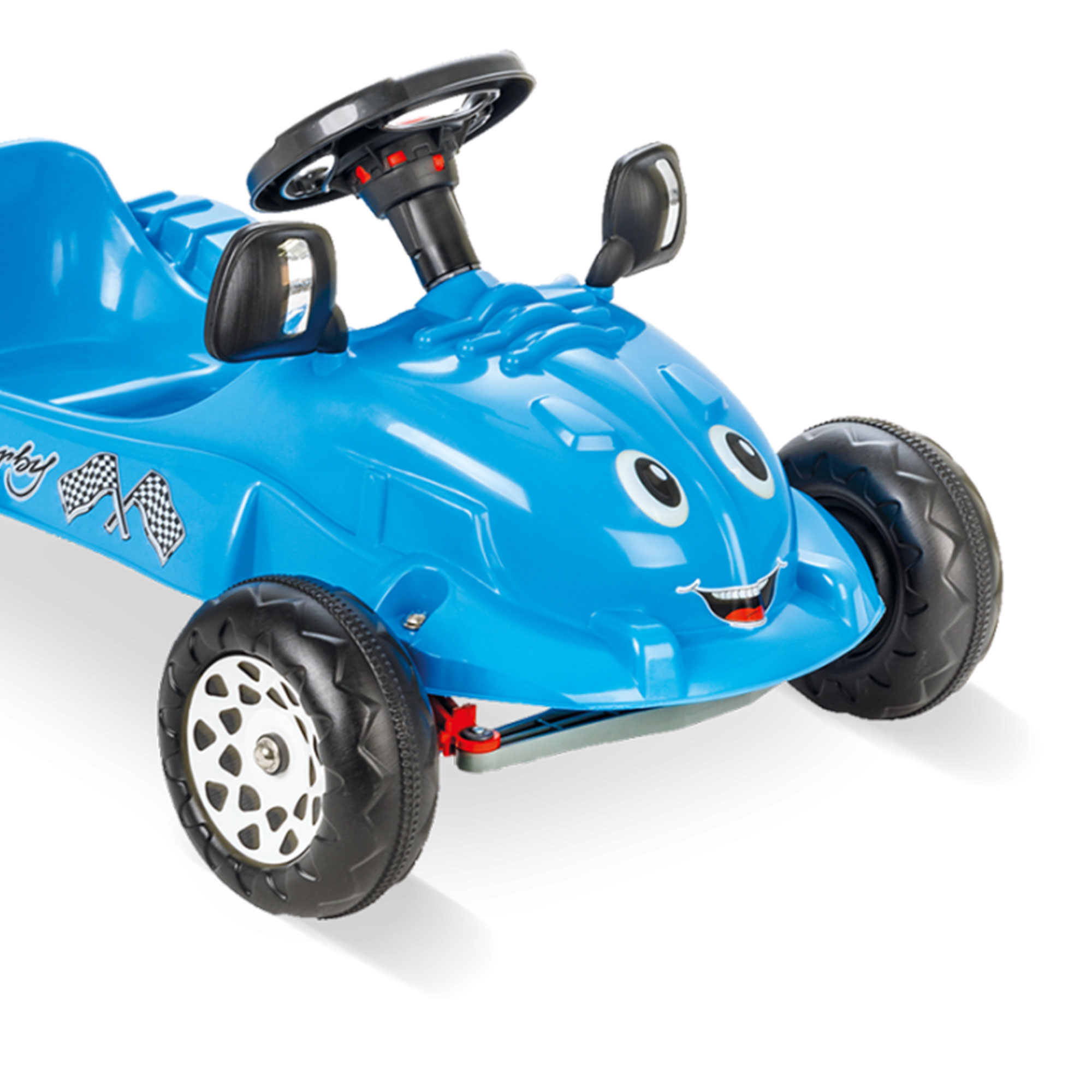 Pilsan Herby Pedal Car w/ Moving Mirrors and Horn for Ages 3 & Up, Blue - image 3 of 5