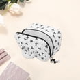 thumbnail image 3 of Unique Bargains 1 Pc Large Pendant Bow Makeup Bag Beige White Black Polyester, 3 of 6