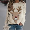 thumbnail image 2 of Womens Christmas Sweatshirt Fashion Xmas Drop Shoulder Long Sleeve Loose Pullover Tops Round Neck Loose Sweat, 2 of 5