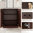thumbnail image 5 of Giantex 2 Door Storage Base Cabinet, Freestanding Floor Cabinet, Kitchen Cupboard Storage Organizer, Brown, 5 of 8
