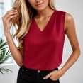 thumbnail image 2 of WAYUTE Womens Tank Tops V Neck Casual Solid Color Sleeveless Tank Top Stretch Soft Basic Camisole for Work Formal Everyday Wear, 2 of 4