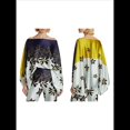 thumbnail image 3 of Conjunto de Dos Piezas Holgado de Otoño para Mujer, con Hombros Descubiertos, Estampado, Larga, Pantalones Anchos Informales. Estampado de Albaricoque S, 3 of 7