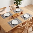 thumbnail image 3 of Unique Bargains 4pcs Faux Leather Washable Placemats Gray/Orange 17.7"x11.8", 3 of 6