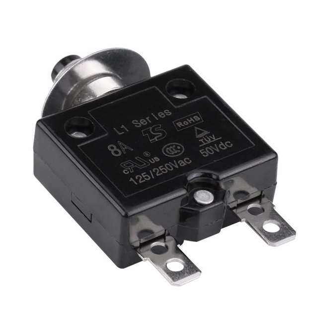 Greensen Manual Reset Thermal Switch Circuit Breaker Over Current Overload Protector , 5A Circuit Breaker, 10A Circuit Breaker