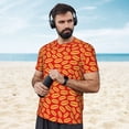 thumbnail image 4 of Wukai A Big Hot Dog Print Men's Short-Sleeved Mesh T-Shirt,Quick-Dry Short Sleeve Workout T-Shirt-X-Small, 4 of 8