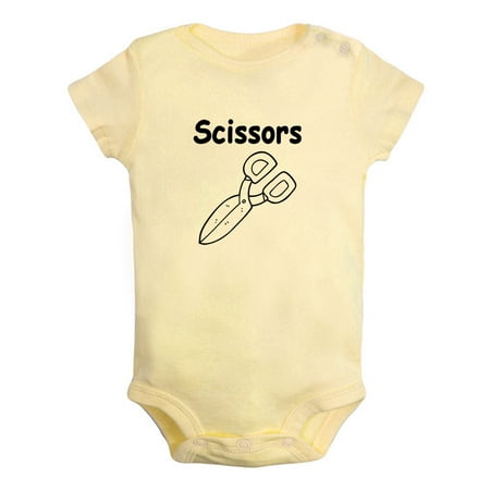 

Rock Paper Scissors Funny Rompers For Babies Newborn Baby Unisex Bodysuits Infant Jumpsuits Toddler 0-24 Months Kids One-Piece Oufits (Yellow 12-18 Months)