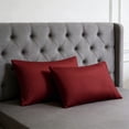 thumbnail image 6 of Velvet Pillowcases Set of 2, Envelope Closure Pillowcases 20 x 26 In, Soft Polyester Bed Pillow Covers, Wine Red, 6 of 6
