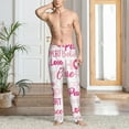 thumbnail image 6 of Lsque Breast Cancer Pink Ribbons Awareness (2) Print Men's Pajama Pants, Lounge Pant - Comfortable Home Wear,Elastic Waistband, Stylish Design-Large, 6 of 9