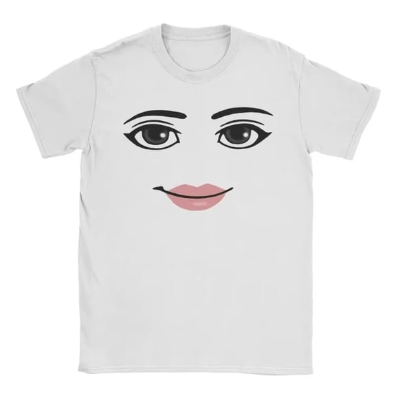 Novelty Robloxs Face Game Meme Graphic T Shirts Men Women Fashion Short Sleeve T-shirts Unisex High Quality Tops