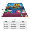 thumbnail image 3 of Teen Titans Go Fleece Blanket Super Soft Warm Throw Blankets, Plush Cozy Fuzzy Blanket, For Couch Sofa Bed Travel Camping 60"X50", 3 of 7