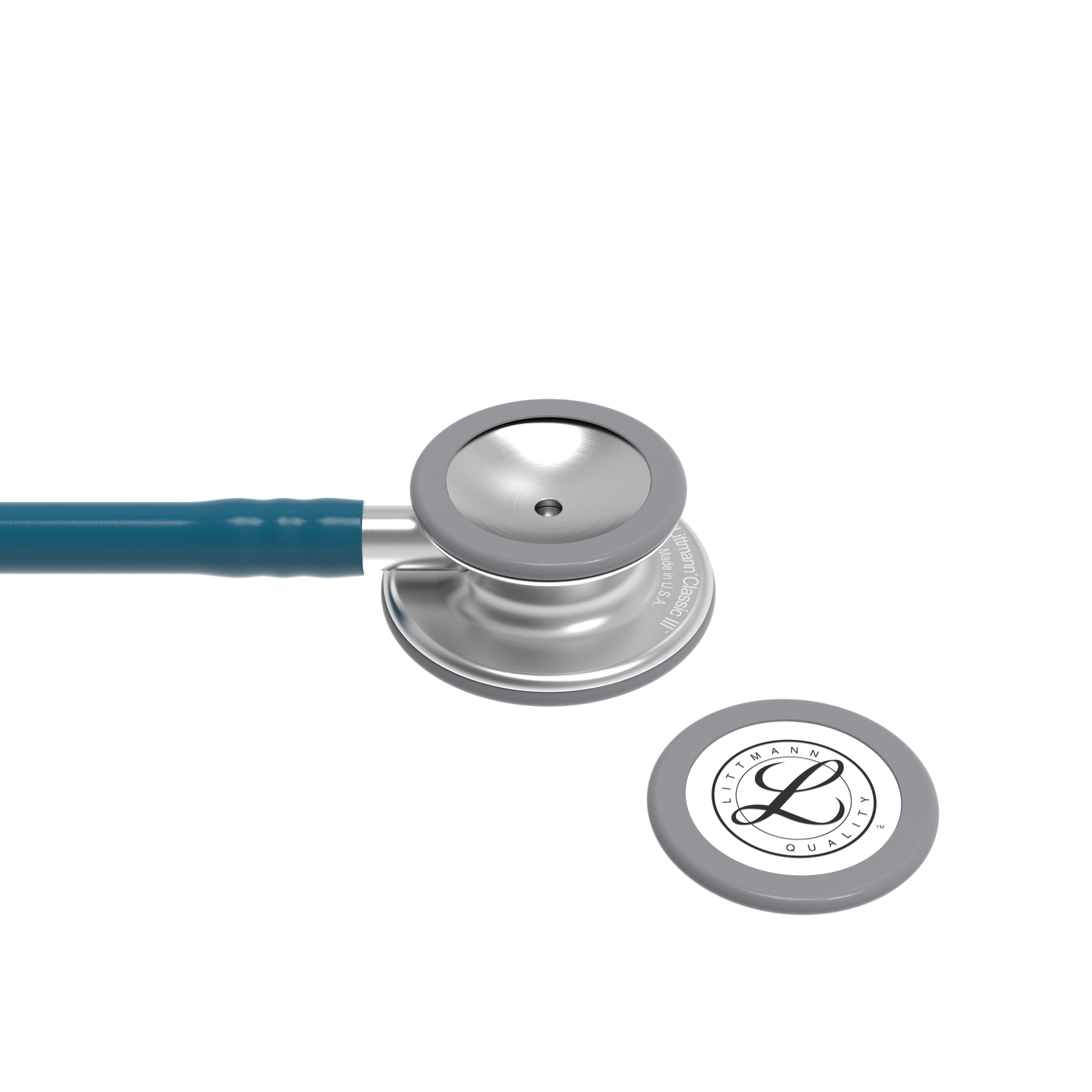 3M Littmann Classic III Monitoring Stethoscope, Stainless Steel Chestpiece, 27" Caribbean Blue Tube