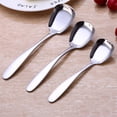thumbnail image 3 of BRIGHTFUFU 3pcs cucharas de cena cucharas de té de acero inoxidable cucharas planas creativas diseño cuadrado especial para sopa de postre, 3 of 7