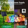 thumbnail image 5 of Crystal Globe Solar String Lights, 31ft/36ft 50/60 LED Super Bright Solar Christmas Lights, Solar Powered/USB+Remote control, 8 Lighting Modes Solar Globe Lights for Christmas Tree Decor Garden Patio, 5 of 12