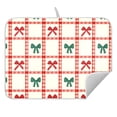 thumbnail image 5 of Ryvnso Bow Texture Checkered Dish Drying Mat for Kitchen Countertop 16x18 Small Dish Pad Drainer Rack Dish Sink Mats, 5 of 7