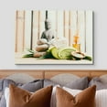 thumbnail image 3 of wall26 Canvas Print Wall Art Japanese Buddha Massage Stone Yoga Bamboo Zen Spa Nature Wilderness Photography Realism Rustic Landscape Colorful Multicolor for Living Room, Bedroom, Office - 16"x2, 3 of 5