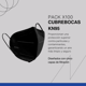 thumbnail image 2 of Pack de 100 Cubrebocas KN95 | Color Negro | Cubre Bocas Protección Alta Eficiencia 5 Capas de Filtración | Face Mask Ajuste Cómodo y Seguro, 2 of 6