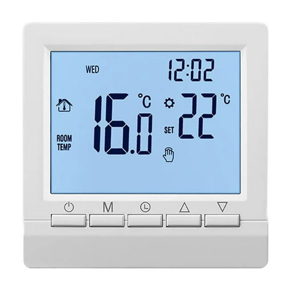Smart Thermostat Digital Weekly Programmable Gas Boiler Temperature Controller For Room Wall Mounted Built In Battery ,Upgrade Function