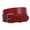 Dark Red, variant on 1 1/2" (38mm) Snap On Plain Leather Jean Belt With Roller Buckle