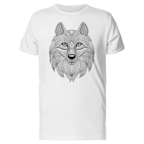 Hand Drawing Of A Wolf Head T-Shirt Men -Image by Shutterstock, Male x-Large