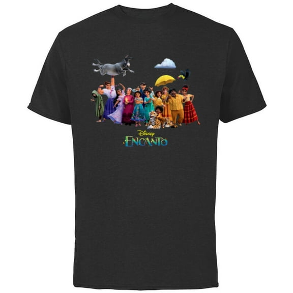 Disney Encanto Madrigal Magical Family Portrait - Short Sleeve Cotton T-Shirt for Adults - Customized-Black