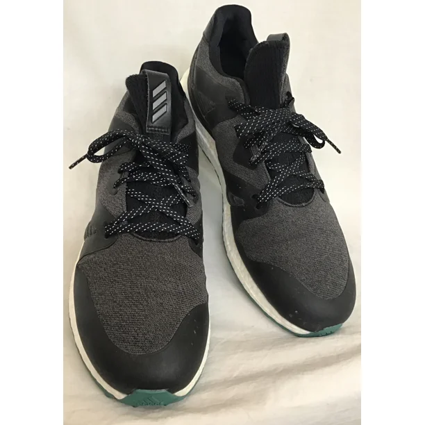 Adi-das Men’s Torsion System Tennis Shoe Gray/Black Boost Knit Speck Tie Size 12
