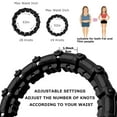 thumbnail image 3 of Iweighoola 28-Knots Smart Weighted Workout Hoop, 63-inch Infinity Hoop for Adults Weight Loss (Black), 3 of 8