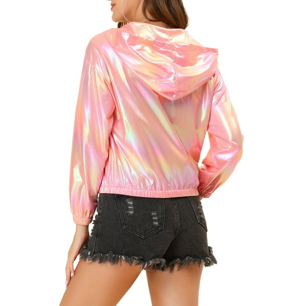 Pink holographic jacket sale