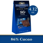 GHIRARDELLI Intense Dark Chocolate Squares, 86% Cacao, 4.12 oz Bag
