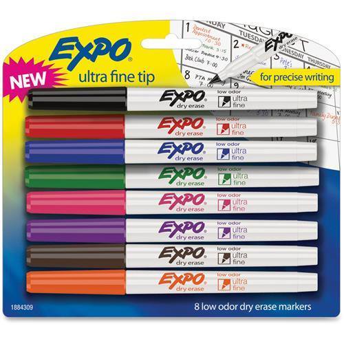 Expo 1884309 Ultra Fine Tip 8pk Dry Erase Markers Ultra Fine Marker