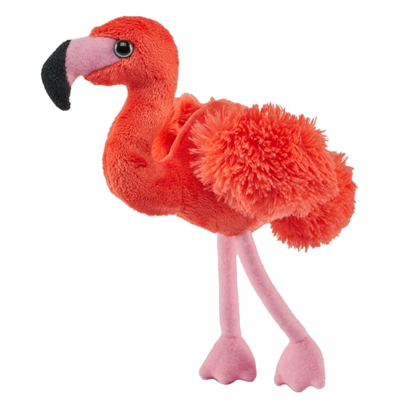 Wild Republic Pocketkins Eco Flamingo, Stuffed Animal, 5 Inches, Plush Toy, Made from Recycled Materials, Eco Friendly