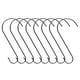thumbnail image 1 of 8 Uds ganchos sólidos ganchos para comedero de pájaros ganchos colgantes de jardín en forma de S ganchos de extensión de plantas de Metal, 1 of 5