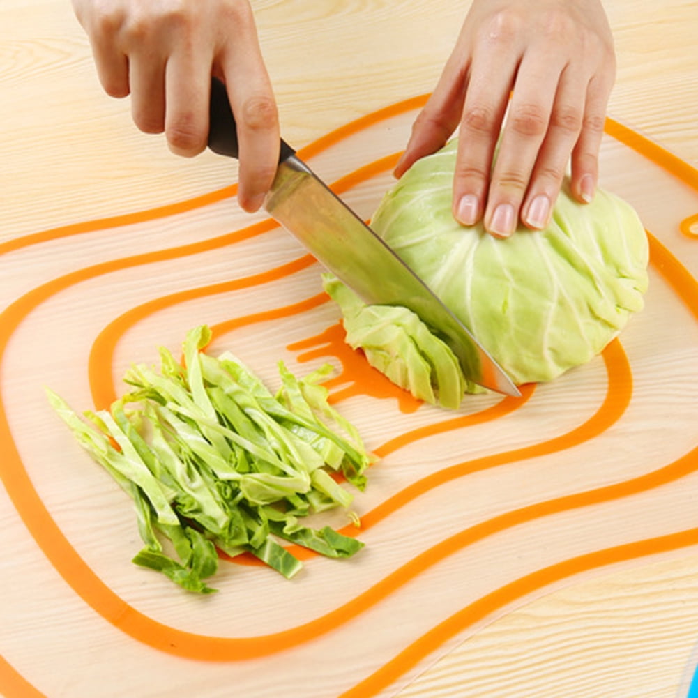 Grandest Birch 40 Pcs Kitchen Plastic Chopping Block Cutting Board Non-slip Frosted Breadboard,S