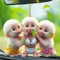 thumbnail image 4 of QHUDLV Cute Monkey Pendant Ornament - Acrylic Cute Monkey Auto Rear View Mirror Decoration, Funny Acrylic Swinging Hanging Ornament Car Decor, 4 of 5