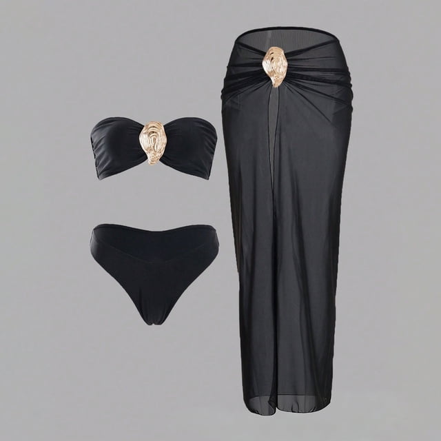 Trajes de baño para mujer Traje de baño de dos piezas de color liso de moda para mujer Trajes de baño para mujer Trajes de baño para mujer Trajes de baño de moda de playa para mujer