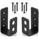 thumbnail image 1 of 2-pack Heavy Duty Steel Door Hardware for 2x4 Door, U-shaped Safety Bar, 1 of 3