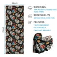thumbnail image 2 of Black Colorful Skull Flower Pattern Hot Yoga Mat Towel Non Slip for Hot Yoga - Quick-Drying Yoga Mat Cover with 4 Corner Pockets with Travel Bag - Hot Yoga Towel Non Slip 74"x26", 2 of 6