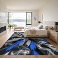 thumbnail image 3 of ODIKA 2'x3' Machine Washable Non-Slip Area Rug, Abstract Black High Traffic Rug, Black, 956059, 3 of 7