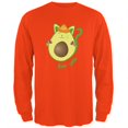 thumbnail image 1 of Cinco de Mayo Avogado Avocato Avocado Cat Spanish Mens Long Sleeve T Shirt Orange SM, 1 of 1