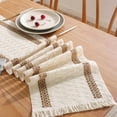 thumbnail image 3 of Camino de mesa Niviy, 183 cm, algodón y lino, color bohemio, beige y marrón, 3 of 6