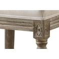 thumbnail image 3 of Emerald Home Salerno Sand Gray 24" Bar Stool with Upholstered Seat, Carved Legs, And Rattan Back, Set of Two, 3 of 4